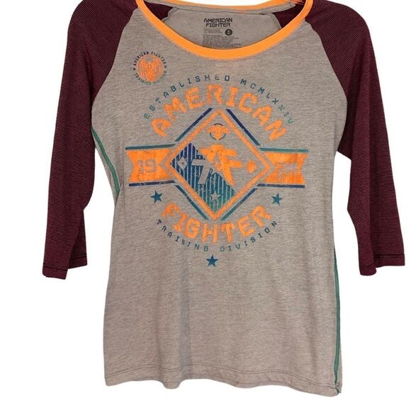 American Fighter Womens‎ TShirt Size M Gray Athletic Laid-Back Comfortable - Picture 1 of 8